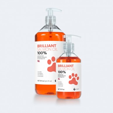 Brilliant - שמן סלמון לכלבים וחתולים 100% טהור 1 ליטר