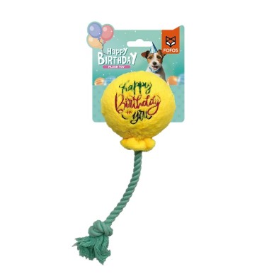 FOFOS - בובת בלון יום הולדת מצפצפת עם חבל לעיסה 