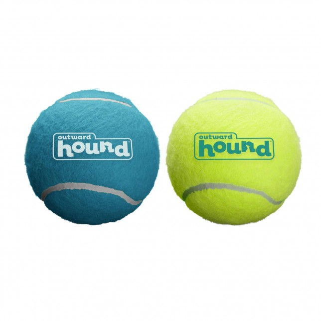 Tennis Ball Dog Toys - זוג כדורי טניס לכלבים גדולים
