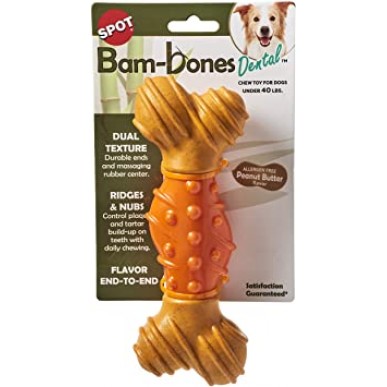 bambon - עצם לעיסה דנטלית מבמבוק בטעם חמאת בוטנים LARGE